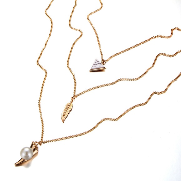 NEW Boho Triple Layer Necklace - Picture 4 of 7